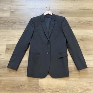 Theory Wool/Lycra 2 Button Long Blazer Taylan Tailor Women's Size 8